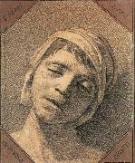 David, Jacques-Louis Head of the Dead Marat oil painting artist